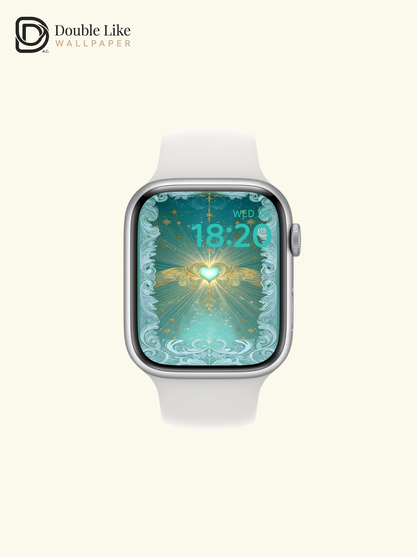 Mint Green Gilded Star Wings Wallpaper | Healing Dreamy Vibe Pack for All Devices [#HWWx026]
