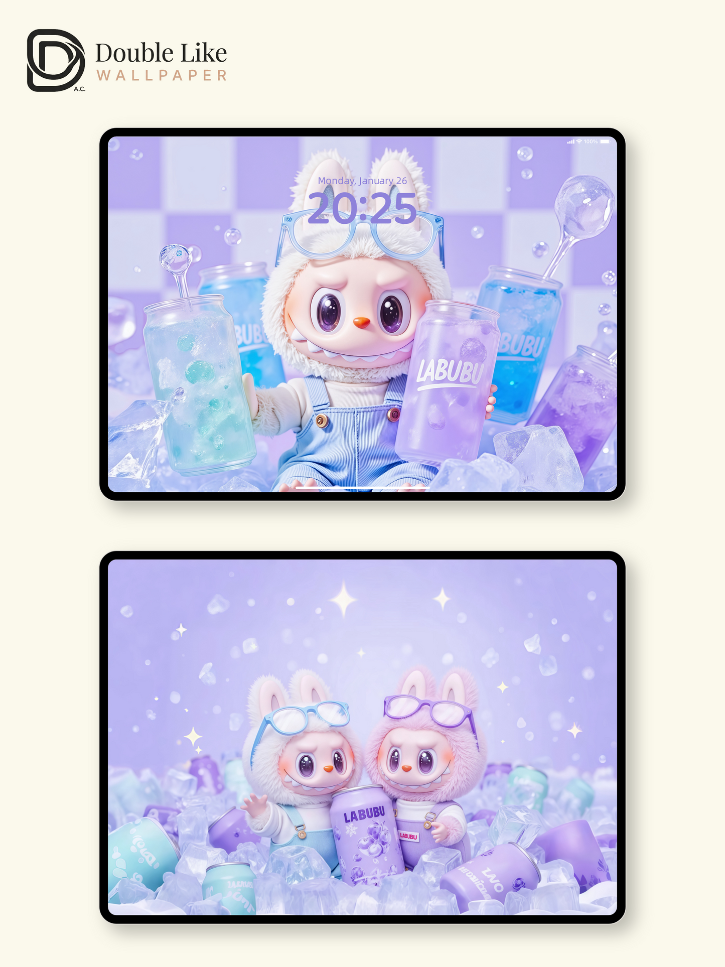 Purple Grape Soda Dreamy Fluffy Character Full Dynamic Wallpaper [#JJ105]