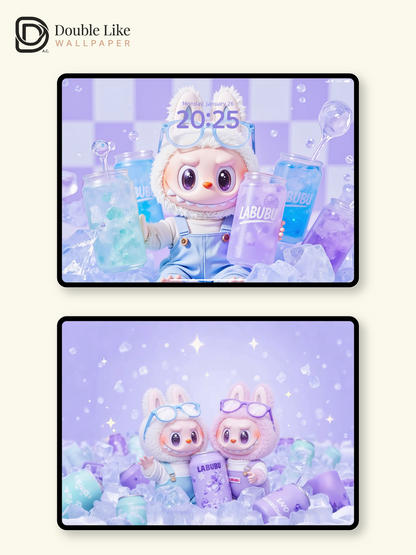 Purple Grape Soda Dreamy Fluffy Character Full Dynamic Wallpaper [#JJ105]