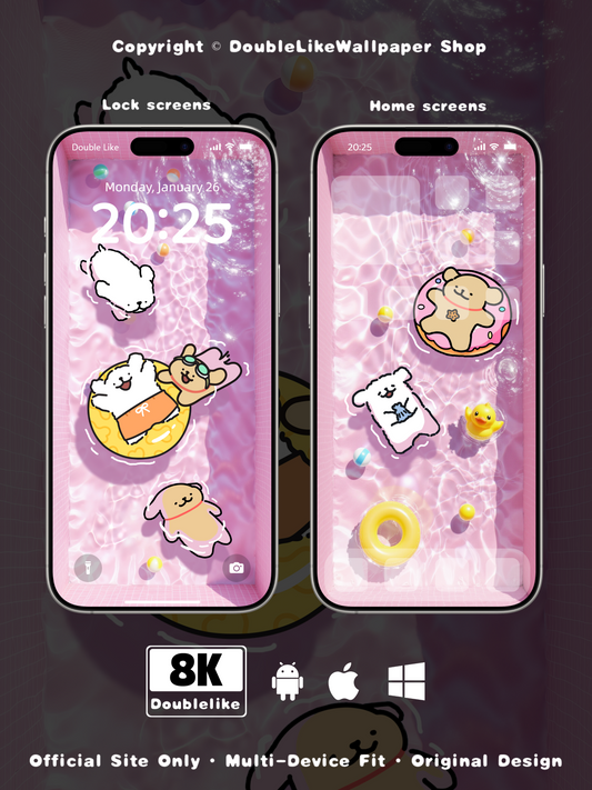 Pink Cool Swimming Pool [#D27]