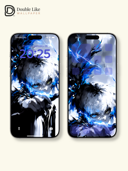 Anime Archer Lightning Glow Heterochromia Eyes Aesthetic Wallpaper Pack [#HW1495]