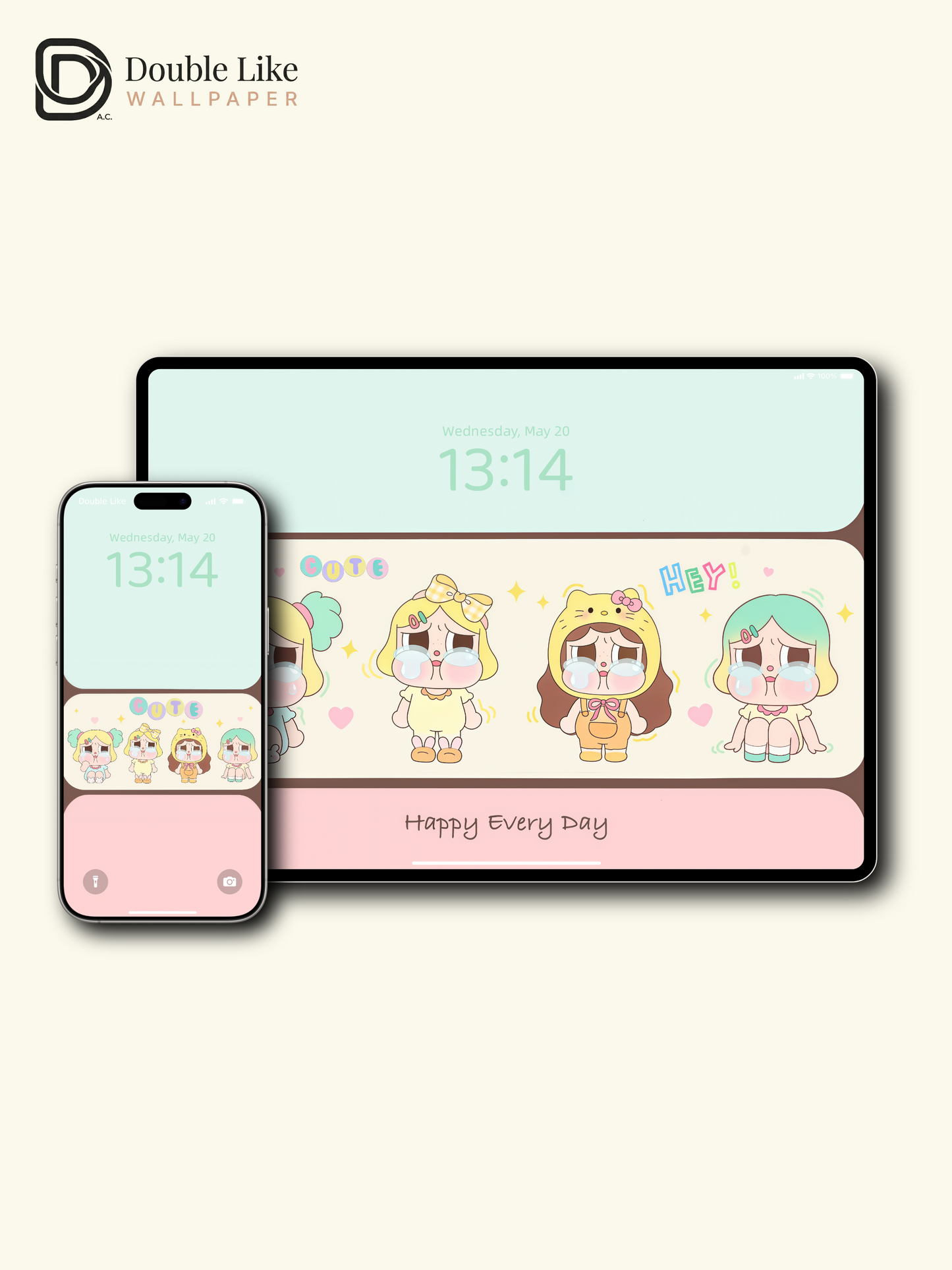 It's Okay to Cry💛 | Cozy Cute Wallpaper Pack [#JJ410]