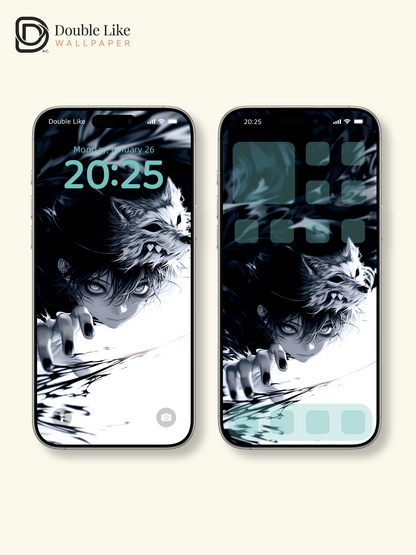 Dark Anime Shadow Wolf Warrior Mystery Aesthetic Wallpaper Pack [#HW1491]