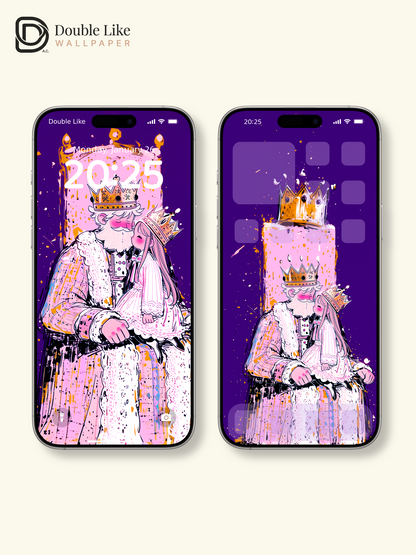 Royal King Princess Illustration Sweet Wallpaper [#HW1458]