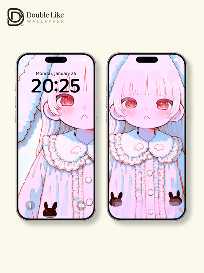 Kawaii Anime Bunny Girl Pastel Aesthetic Wallpaper Pack [#HW1478]