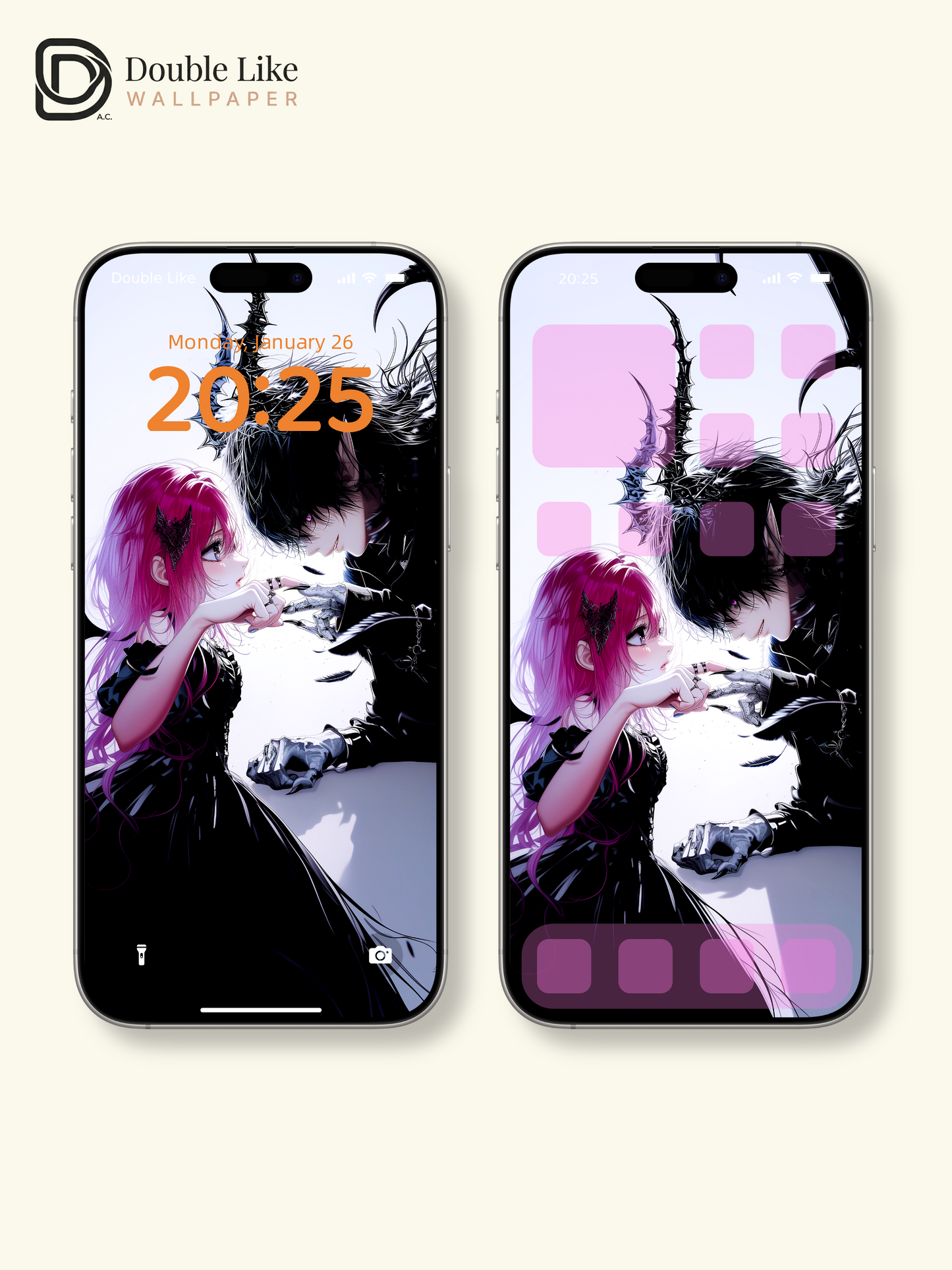 Dark Fantasy Anime Couple Wallpaper Pack - Gothic Romance [#HW1523]