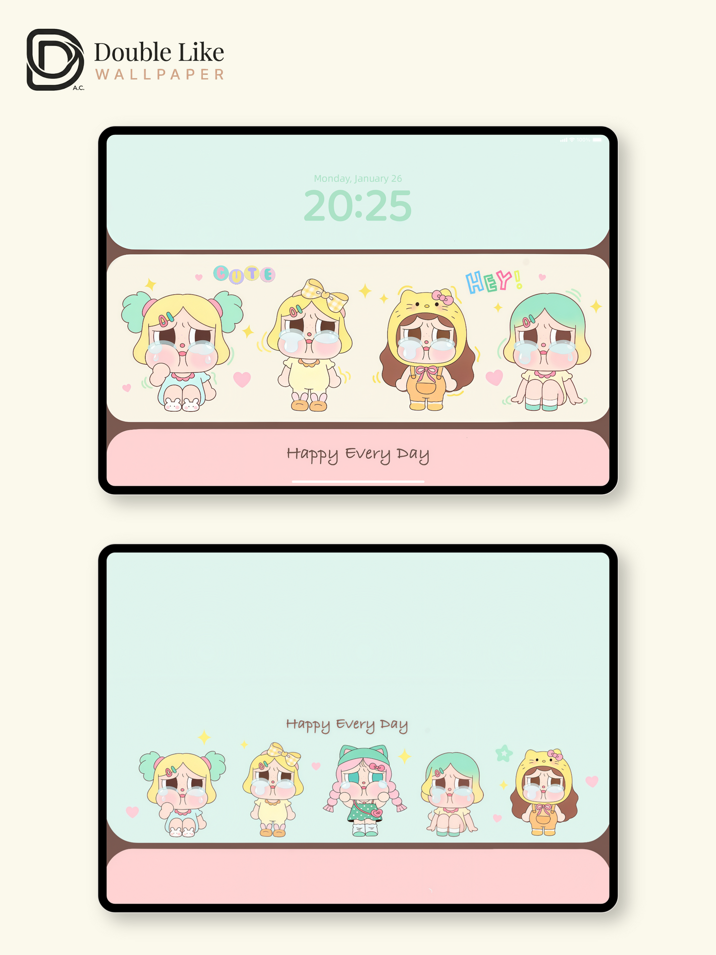 It's Okay to Cry💛 | Cozy Cute Wallpaper Pack [#JJ410]