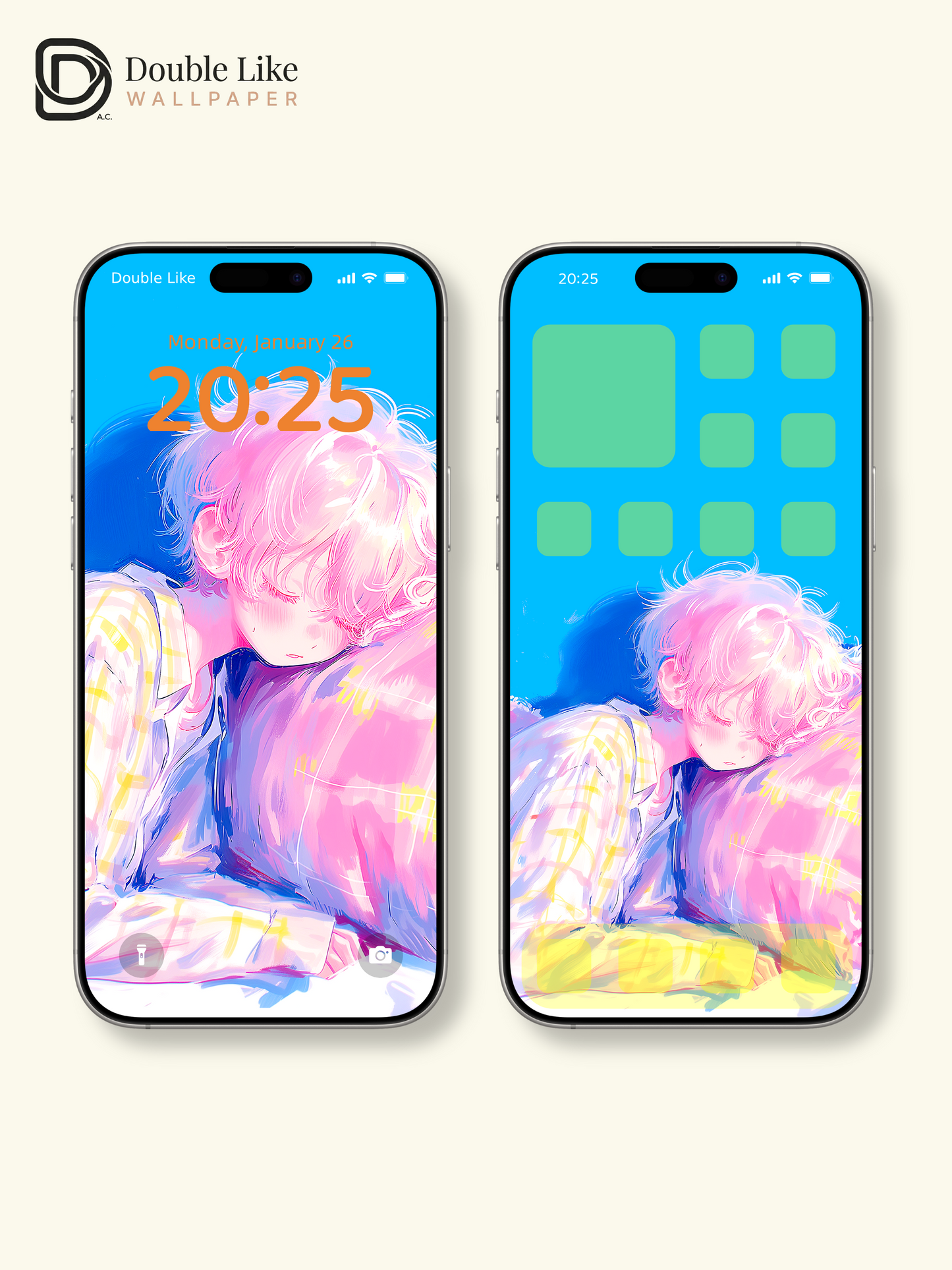 Dreamy Sleeping Anime Boy Pastel Aesthetic Digital Wallpaper Pack [#HW1464]