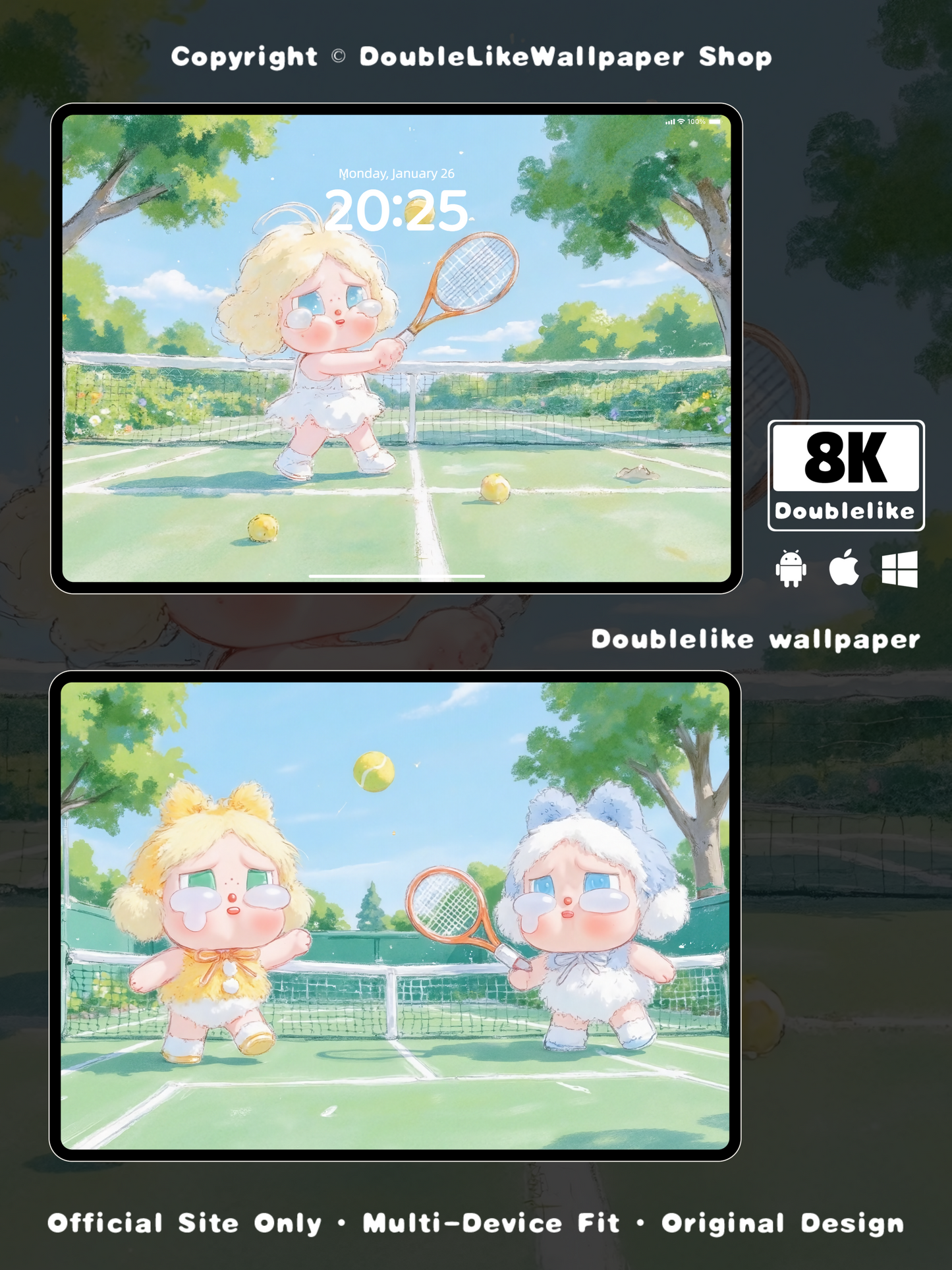 Playing Tennis Outdoors [#C081]