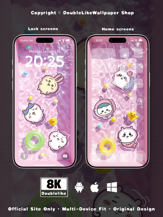 Pink Swimming Pool [#D26]