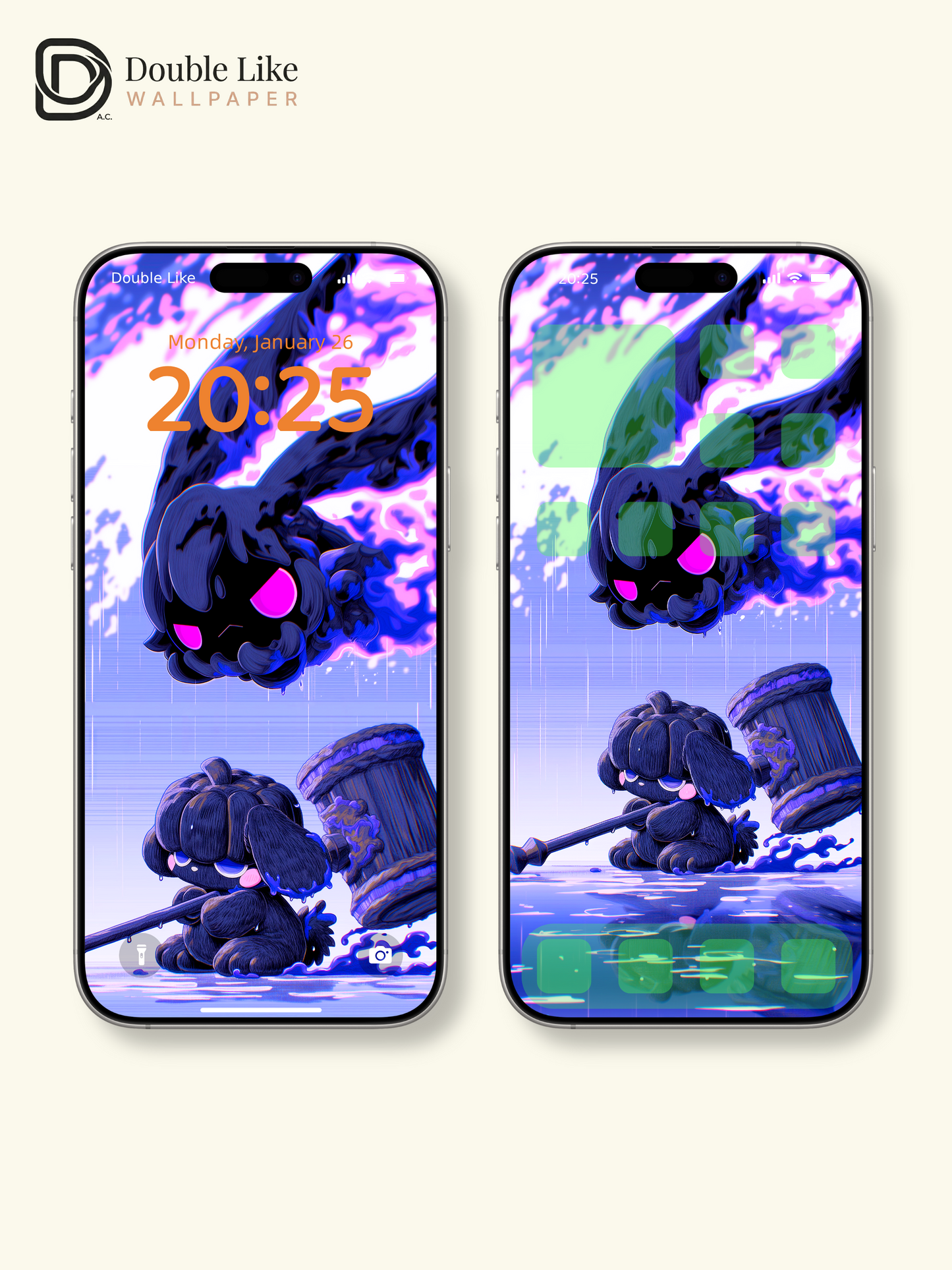 Cute Dark Pumpkin Pup Hammer Ghost Glow Aesthetic Wallpaper Pack [#HW1509]