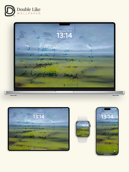 Misty Field Abstract Vibe Full Wallpaper Set [#ZMY374]