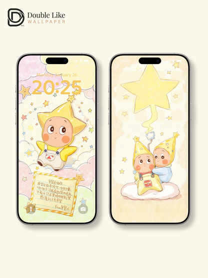 Star Wish Cloud · Dreamy Healing Wallpaper Set” (Phone + Tablet + All Devices) [#JJ127]