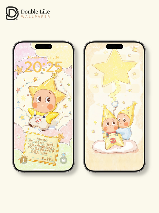 Star Wish Cloud · Dreamy Healing Wallpaper Set” (Phone + Tablet + All Devices) [#JJ127]