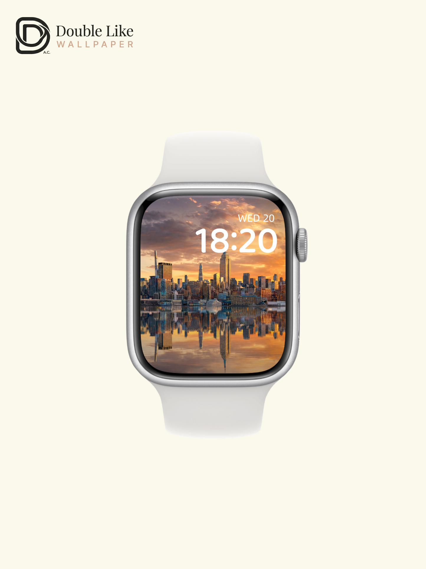 New York City Skyline Sunset Water Reflection Landscape Wallpaper Pack [#ZJYR006]