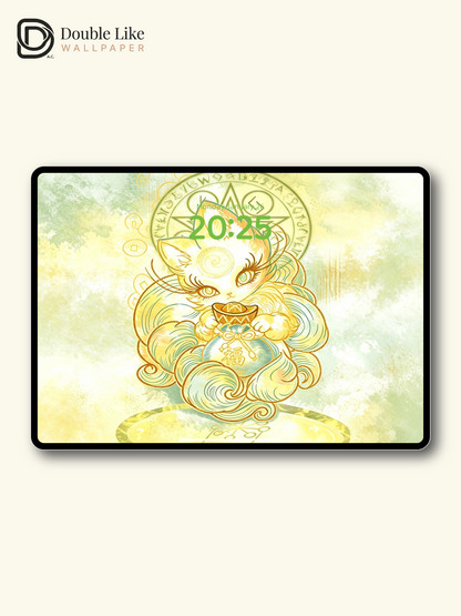 Wealth Wallpaper | "Fortune Fox", attracts wealth and blessings, draws opportunities and good
luck [#HWWx005]