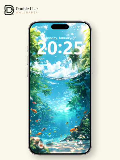 Tropical Ocean Underwater Nature Anime Inspired Wallpaper Pack [#WGF046]