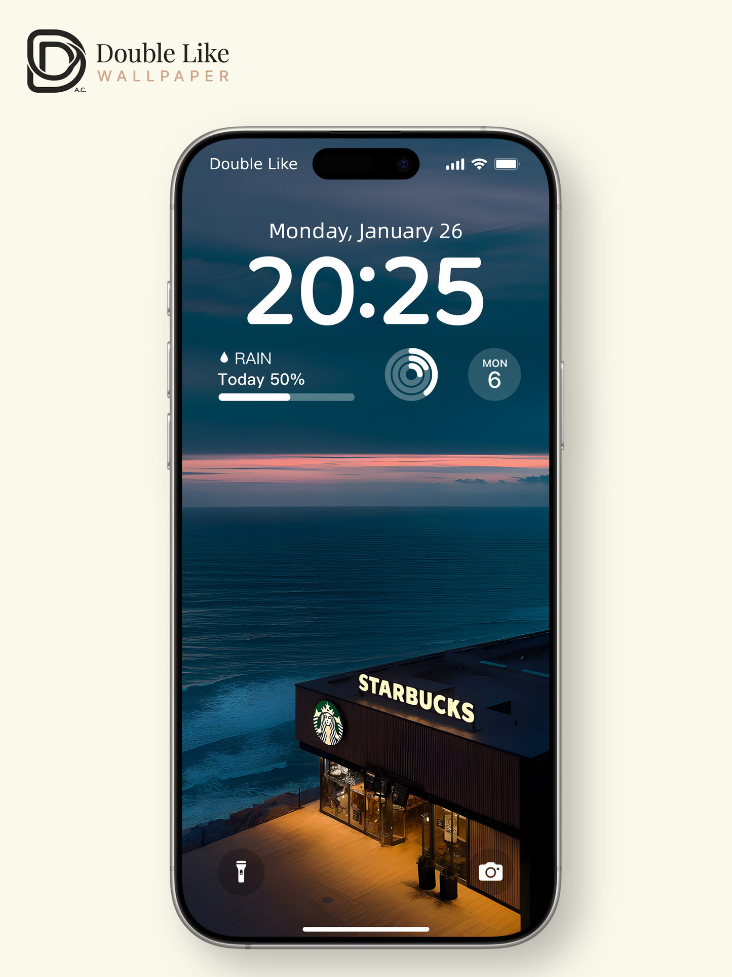Cinematic Seaside Cafe Ocean Night Ambient Wallpaper Pack [#ZJYX0434]