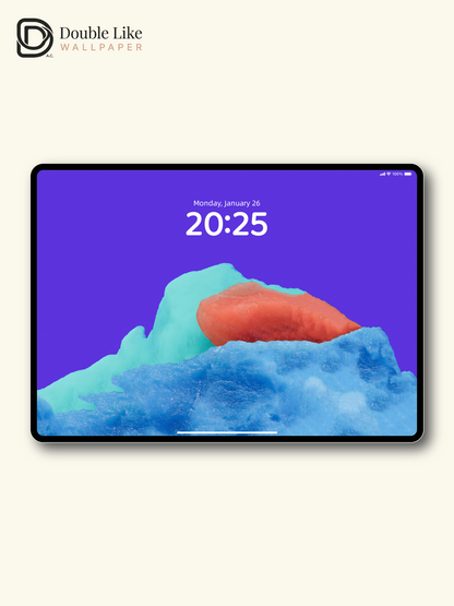 Dreamy Color Block Ice Texture Minimalist Abstract Wallpaper Pack, Compatible with iPhone & Android Lock Screen, Tablet, PC & Smart Watch HD Wallpapers [#ZMY517]