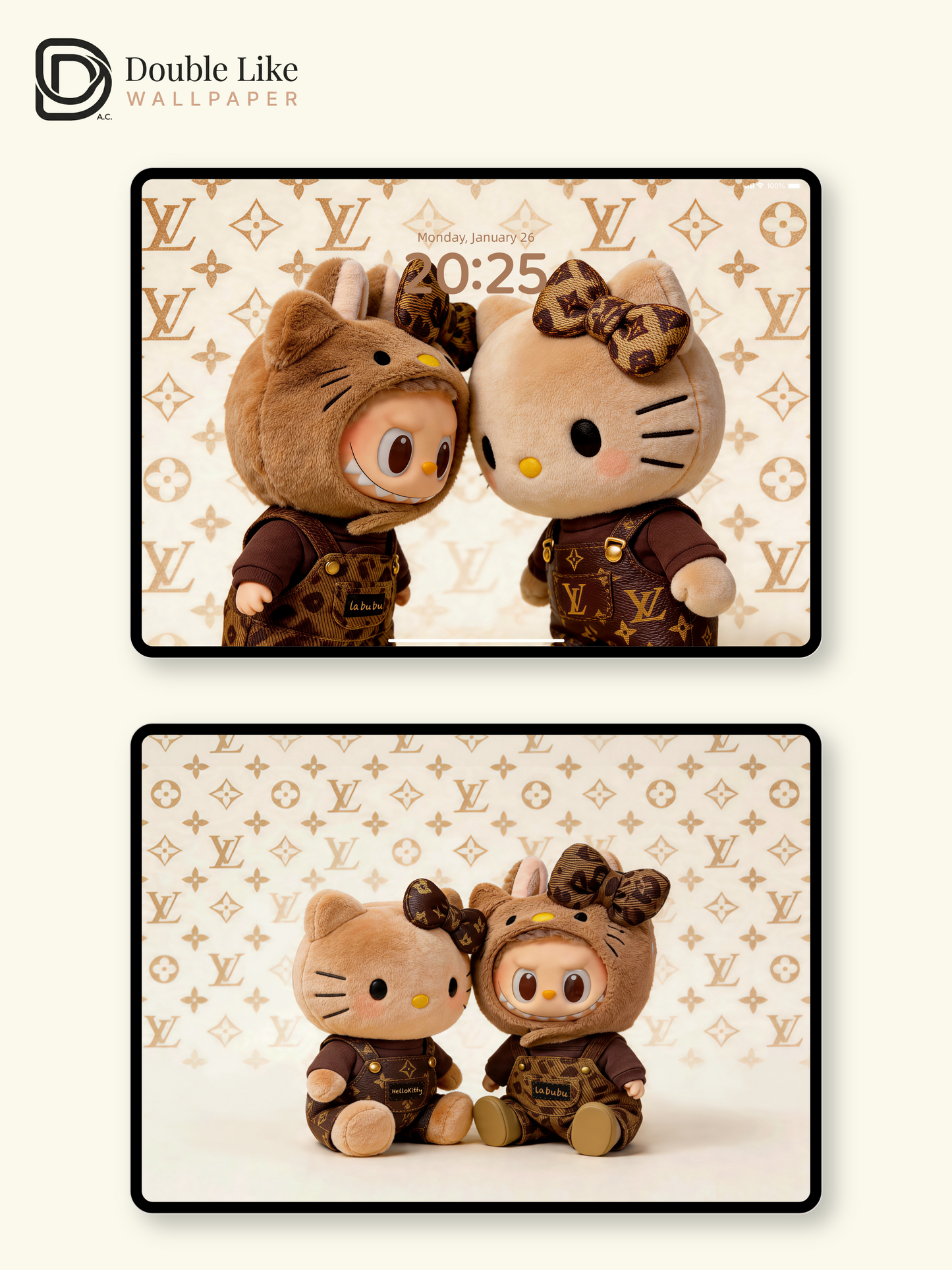 Double the Cuteness, Double the Love 馃 | Romantic Wallpaper Pack [#JJ368]