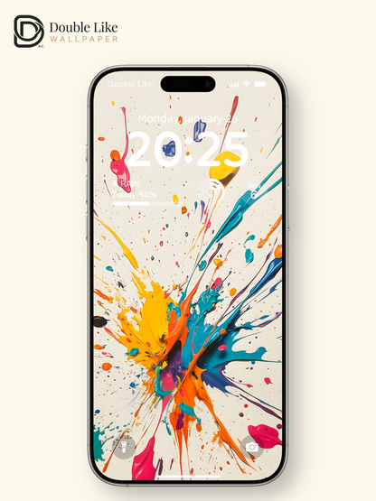 Vibrant Paint Splash Happy Art Full Wallpaper Set [#ZMY052]