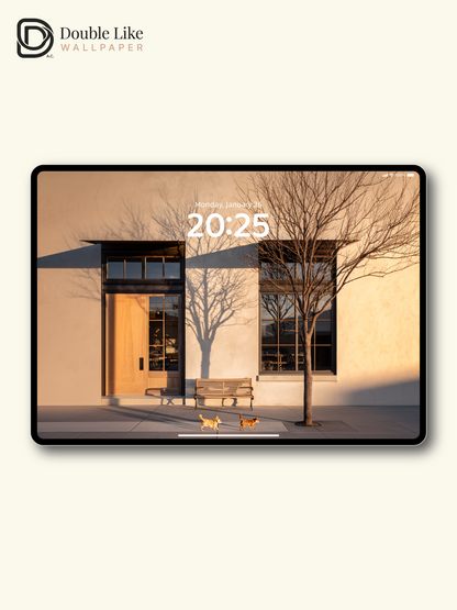 Golden Hour Street Dogs Sunset Shadow Aesthetic Wallpaper Pack    [#JJ1353]