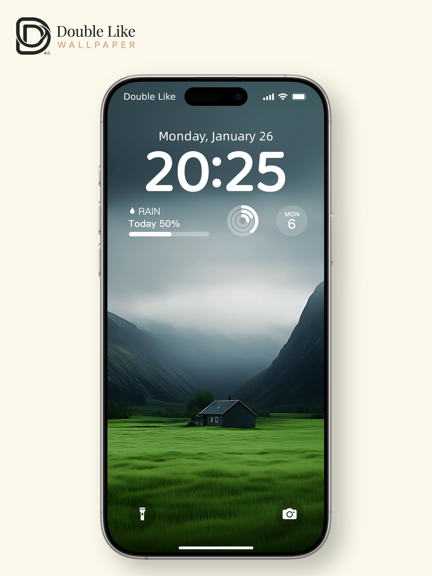 Lonely Cabin in Misty Mountains Dark Aesthetic Wallpaper Pack [#ZJY401]