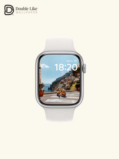 Positano Amalfi Coast Scooter Summer Aesthetic Wallpaper Pack [#JJ1365]