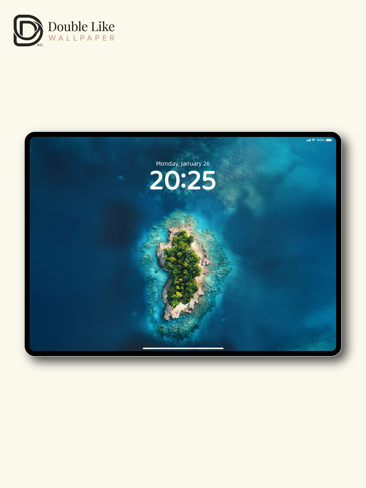 Aerial Tropical Desert Island Ocean Nature Landscape Wallpaper Pack [#JJ1298]