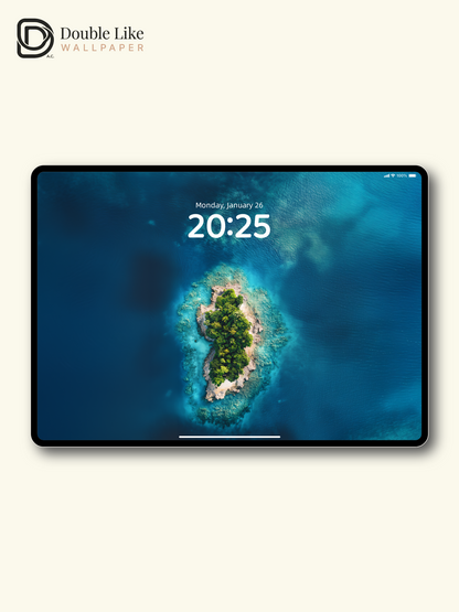 Aerial Tropical Desert Island Ocean Nature Landscape Wallpaper Pack [#JJ1298]
