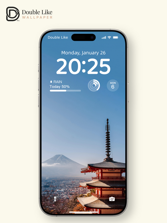 Mount Fuji Chureito Pagoda Autumn Landscape Aesthetic Wallpaper Pack [#ZMY343]
