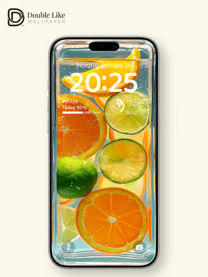 Fresh Summer Citrus Water Cheerful Photography Wallpaper Pack [#ZJYX0516]