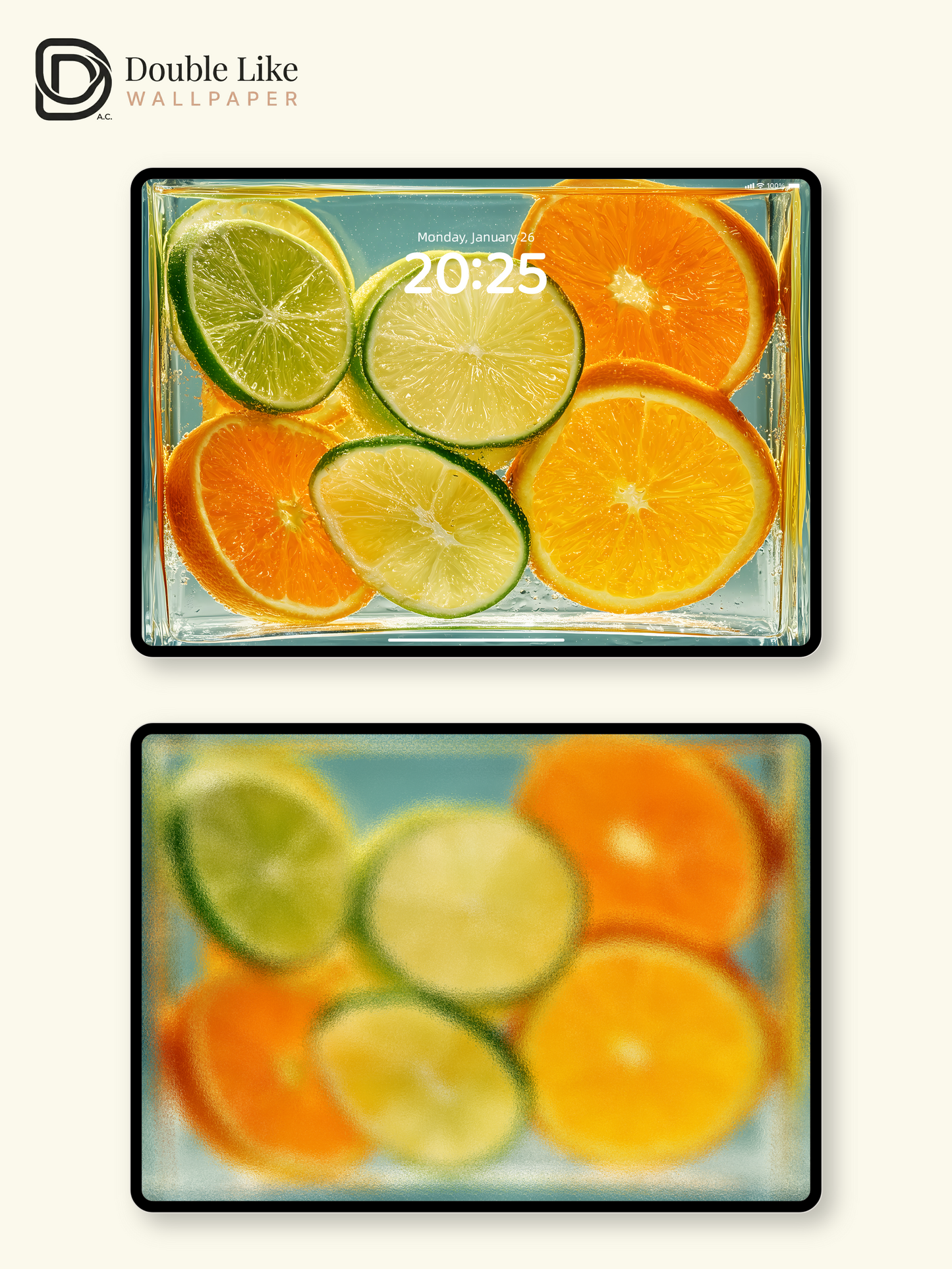 Fresh Summer Citrus Water Cheerful Photography Wallpaper Pack [#ZJYX0516]