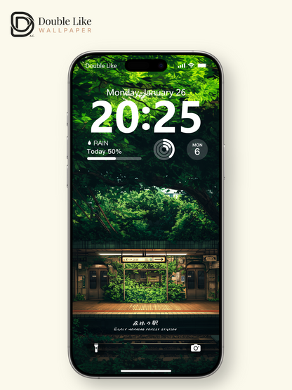Early Morning Forest Train Station Healing Anime Aesthetic Wallpaper Pack [#WGF017]