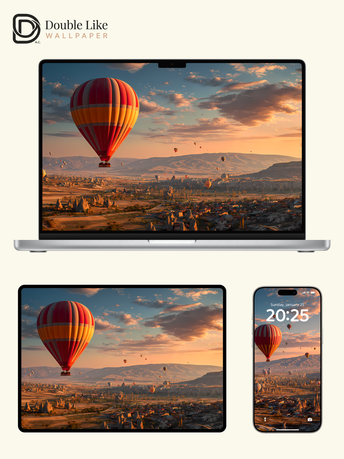 Sunset Hot Air Balloon Wallpaper Pack [#LFHL1008]