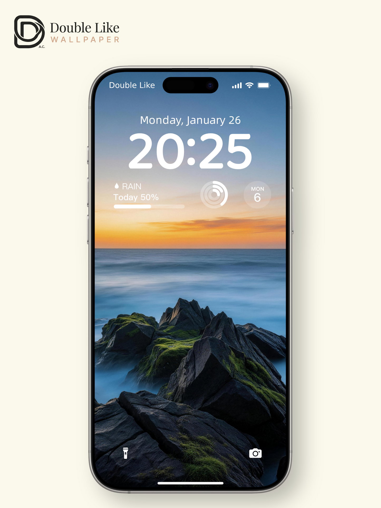 Sunset Silky Waves Rocky Coast Vibe Healing Ocean HD Wallpaper Pack [#LFHL30404]