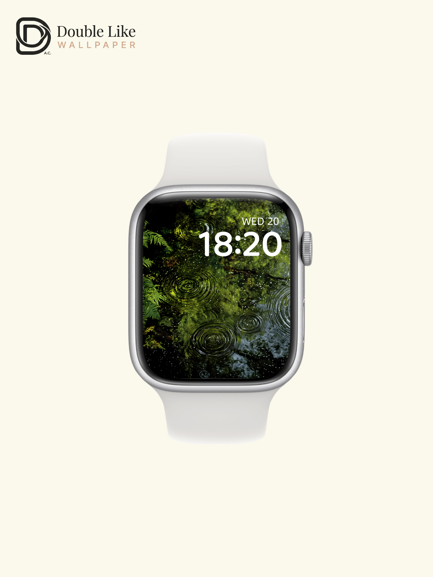 Peaceful Rain Ripples Green Water Nature Wallpaper Pack [#ZJYX0755]