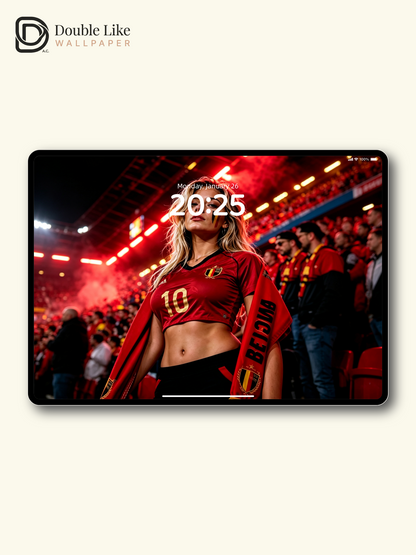 Belgium Red Stadium Vibe Portrait Full Wallpaper Pack [#HWWc008]