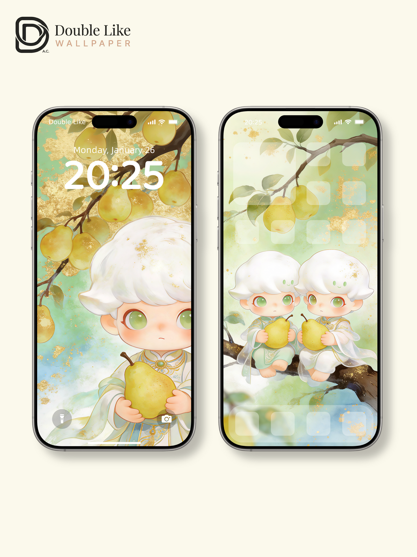 A Tree Full of Lucky Pears | Healing Wallpaper [#JJ328]