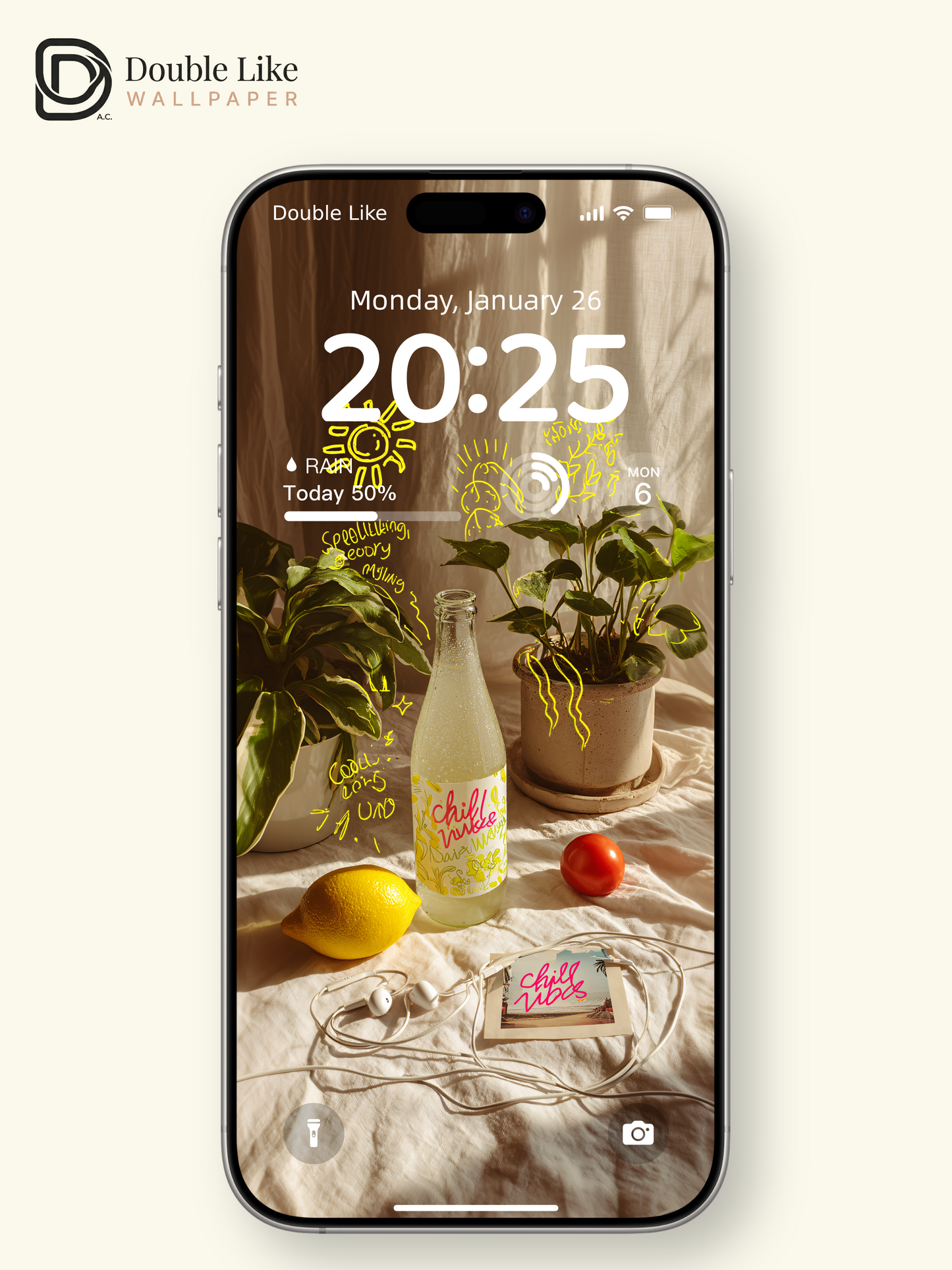 Sunlit Summer Drinks & Green Plants Aesthetic Wallpaper Pack [#JJ1389]