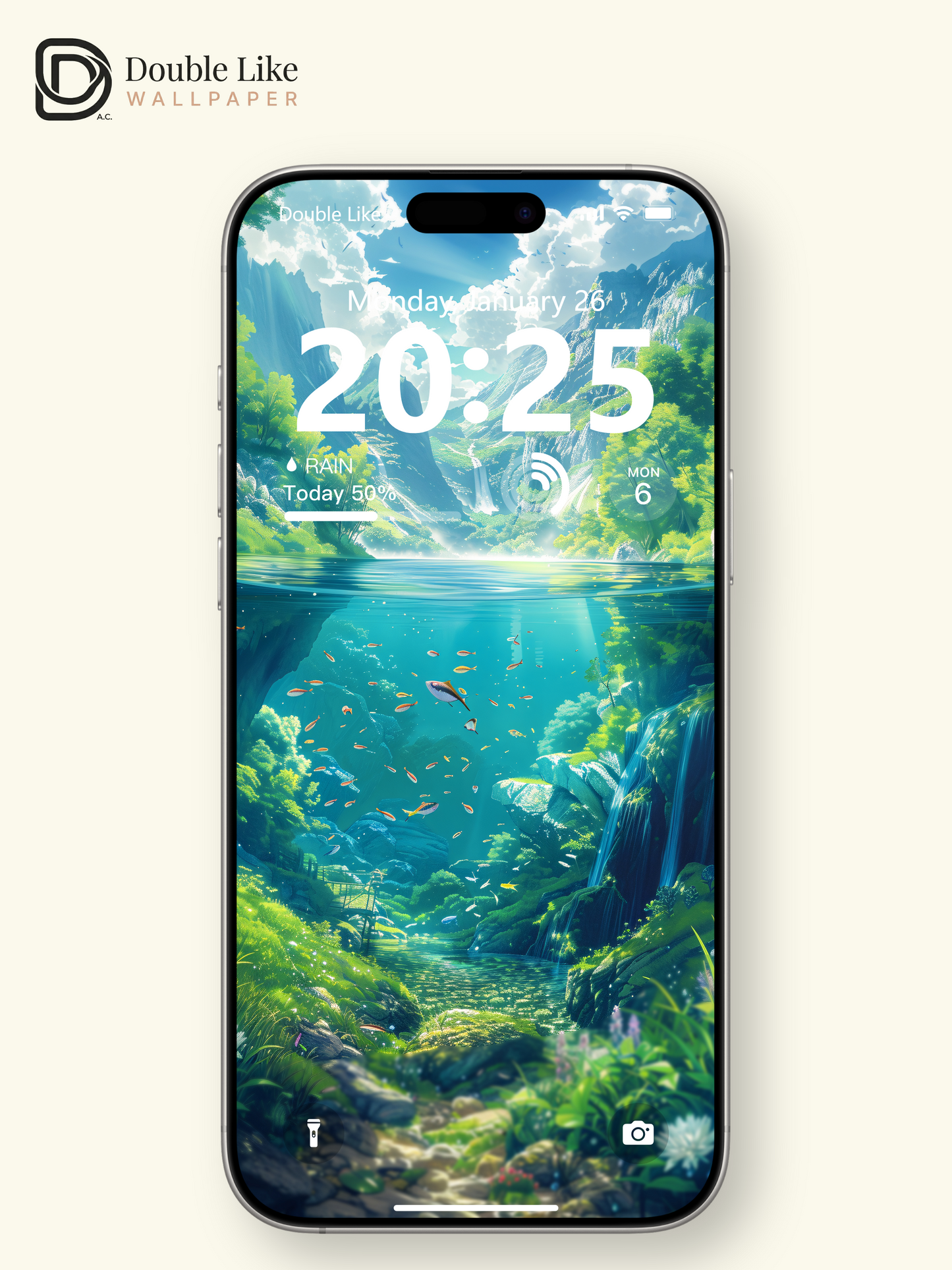 Mountain Lake Underwater Nature Anime Inspired Wallpaper Pack [#WGF048]