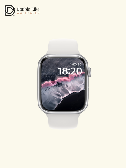 Surreal Pink Wave Dark Beach Aesthetic Wallpaper Pack [#ZJYX0199]