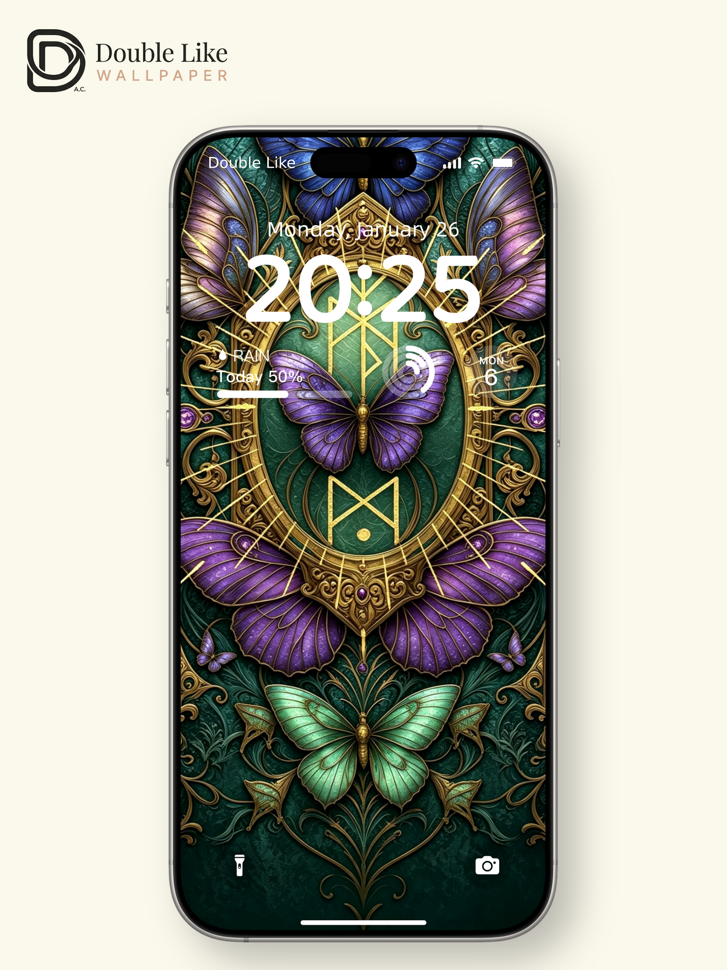 Noble Wallpaper | Butterfly Fortune, Popularity, Spiritual Protection & Benefactor Luck [#HWWx012]