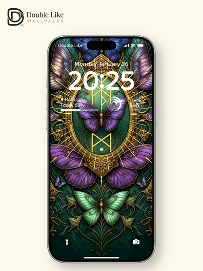 Noble Wallpaper | Butterfly Fortune, Popularity, Spiritual Protection & Benefactor Luck [#HWWx012]