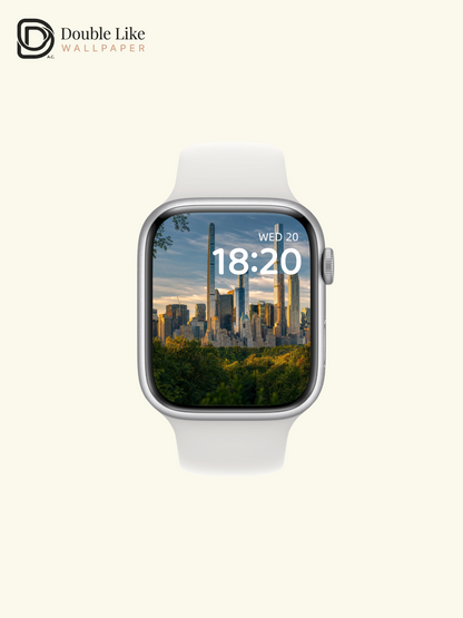 New York City Skyline Park View Afternoon Aesthetic Wallpaper Pack [#ZJYR005]