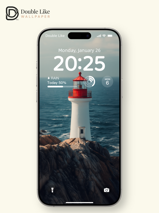 Lonely Coastal Lighthouse Ocean Landscape Wallpaper Pack [#ZJY536]