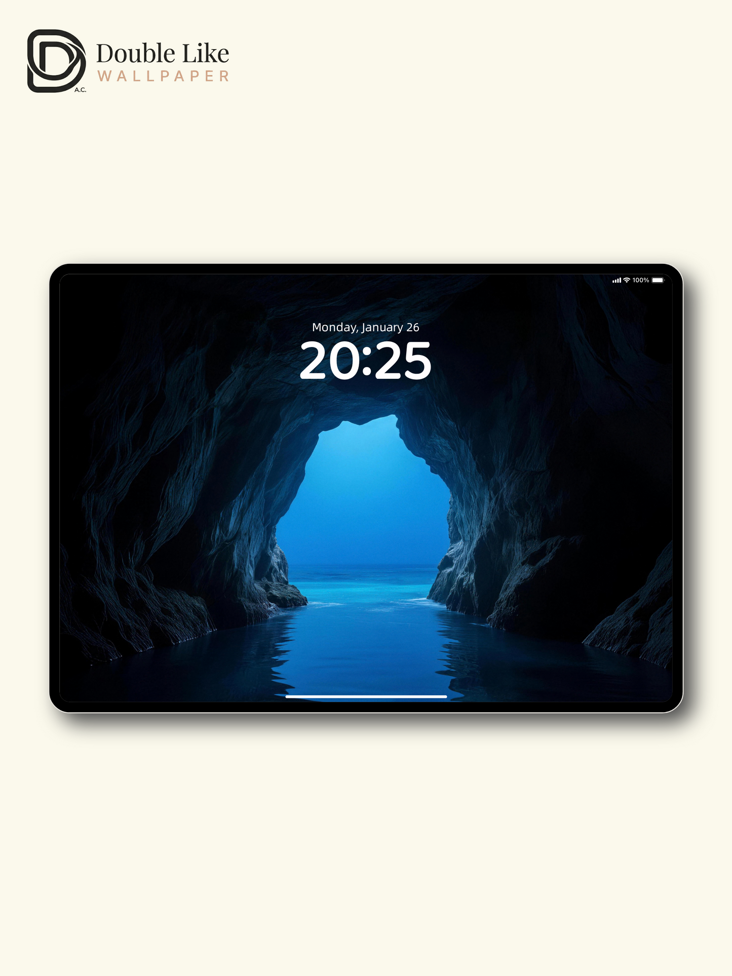 Mysterious Blue Ocean Cave Nature Landscape Aesthetic Wallpaper Pack [#LFHL30614]