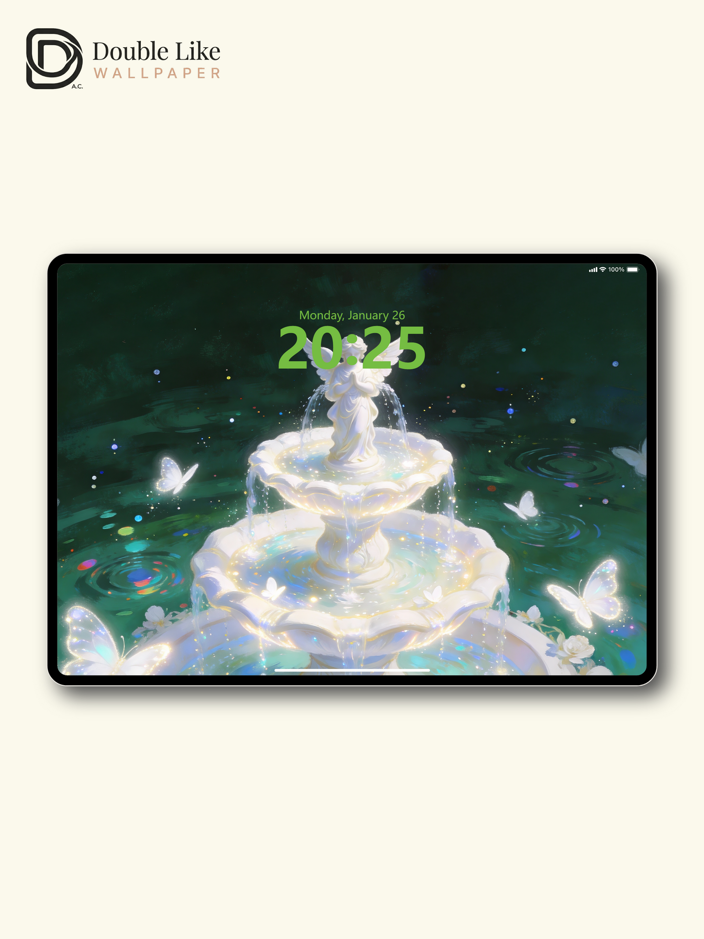 This angel fountain wallpaper calms all your stress! Live wallpaper fits all phones [#HWWa009]