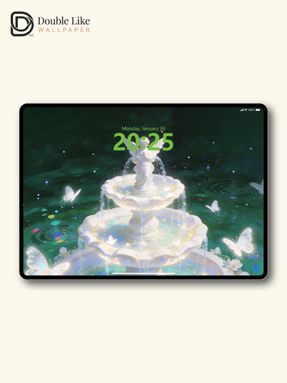 This angel fountain wallpaper calms all your stress! Live wallpaper fits all phones [#HWWa009]