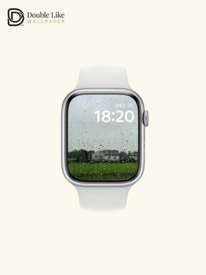 Atmospheric Rainy Window Blurry Suburb Landscape Wallpaper Pack, Compatible with iPhone & Android Lock Screen, Tablet, PC & Smart Watch HD Wallpapers [#ZMY513]